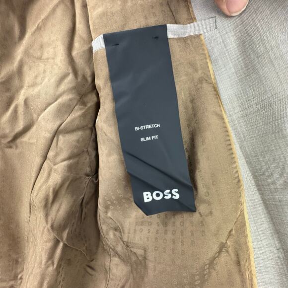 Hugo Boss Men's Micro-Patterned Slim-Fit Suit H-Huge-2pcs-224 Gray Size 40R NWT - Picture 9 of 16